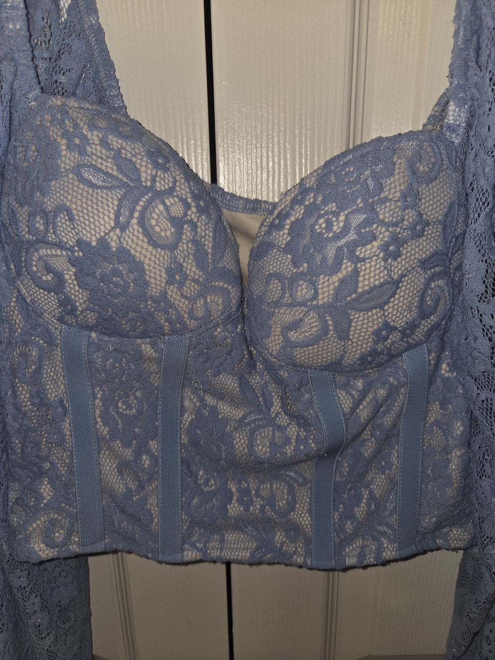 miami Periwinkle Lace Longline Bustier